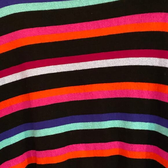 Worthington Woman XL Bold Multicolor Stripe V-Neck Sweater - Picture 4 of 5